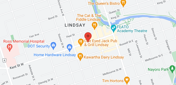 map of 153 KENT ST W